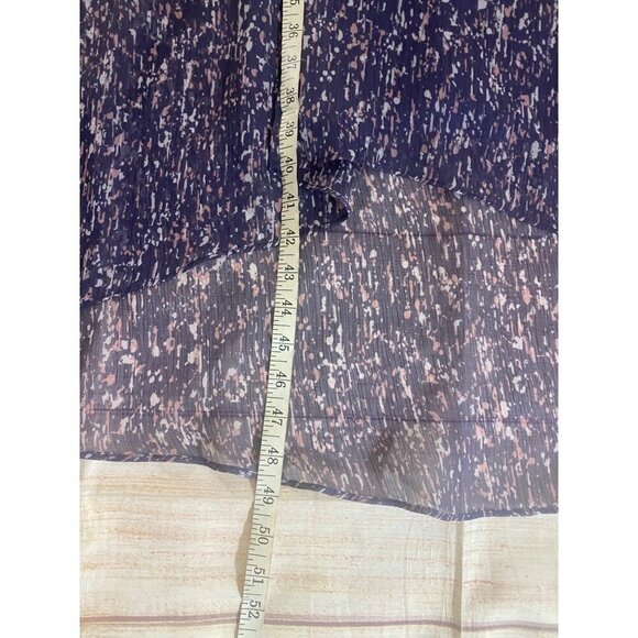 Simply Vera Vera Wang Women's Purple Floral Chiffon Maxi Dress - Medium - Picture 5 of 13